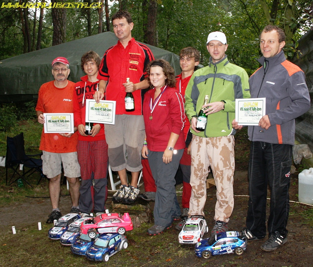  Tmy z leva  2. Rc Club Ist(Frantin Doleal a Dajw Misalko),1. Bobik Team RcC(Petrs,Makyk a Filda Musalovi),3. PRO Racing Team Liberec (Petr Hauer a Ondra Pavli 